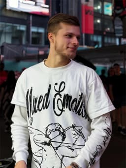 Mixed Emotion Angel Print Splicing Long Sleeves T Shirt Men Women Classic Letters Logo Rhinestone T-Shirts Long Sleeve