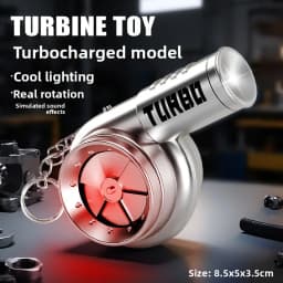 Turbo-Charged Simulation Toy Car Keychain Turbo Light-Up Fidget Toy for Stress Relief Portable Decompression Plaything