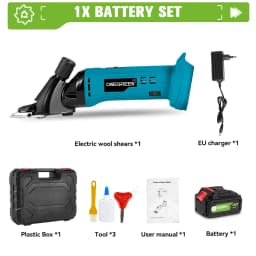 ONEGREEN 6 Speed 13 Teeth Electric Wool Shears Pet Machine Wool Cut Goat Pet Animal Shearing Supplies for Makita 18V Battery Pin