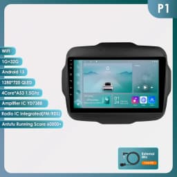 Hizpo 2 Din Android 13 For Jeep Renegade 2016 - 2020 Car Radio Multimedia Video Player Stereo Navigation GPS Carplay Auto 7862