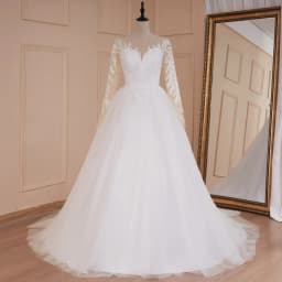 Boho Wedding Dress Long Sleeve Bride Dress Plus Size Robe De Mariee Lace A Line Wedding Bridal Gown customized