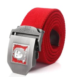 SupSindy Men Canvas Belt Che Guevara Metal Buckle Army Military Tactical Belts For Men Fashion Jeans Waistband Male Strap Black