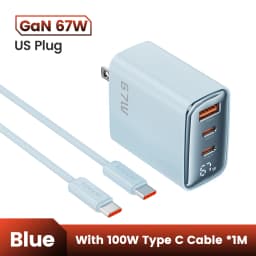 Toocki 67W GaN USB Fast Charger PD 65W 45W PPS Digital Display Type C Quick Charger For iPhone 15 16 17 Samsung S23 S24 Macbook