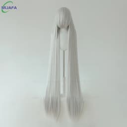 700g High Quality 59" 150cm Long Straight Cosplay Wig With Bang Blond Brown Red Green Blue Heat Resistant Hair Colors Anime Wigs
