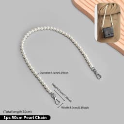 CRAZYSMITH Bag Chain Metal Strap for MLB Bucket Bag Handbag Replacement Long Beaded Chain Shoulder Crossbody Bag Accessory