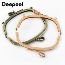 2/5Pcs 10.5/16.5cm Smooth Bow-knot Bags Handle Purse Frames Clutch Kiss Clasp Sewing Brackets DIY Metal Bag Handles Accessory