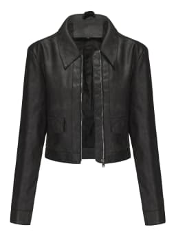 Spring and Autumn New Thin Leather Coat Long sleeved Casual Women's Coat Fashion Short Motorcycle Zipper Leather Jacket