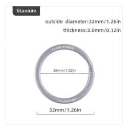 2PCS 20-32MM Titanium Alloy Rotating Ring Buckle Keychain Waist Belt Buckle Spring Lock Keyring Outdoor Tool EDC Unboxing Tool