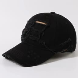 New Ripped Rimmed Baseball Hats for Men and Women Old Curved Brim Caps Personalized Casual Shade Outdoor Sunscreen Hip Hop Hats