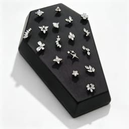 Faux leather Display Stand for 16G 14G Body Piercing Jewelry Display Holder Belly Nipple Body jewelry Organize