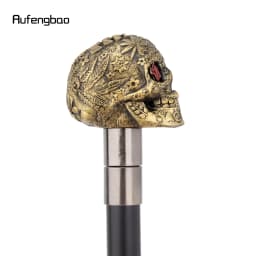 Yellow Resin Flower Skull Head Walking Cane Stick Cosplay, Steampunk Everyday Use with Deluxe Box 94cm Performance Stage Cane