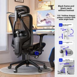 UVR Gaming Computer Chair Home Office Chair Ergonomic Design Reclining Armchair Furniture Lift Adjustable Athletic Chair