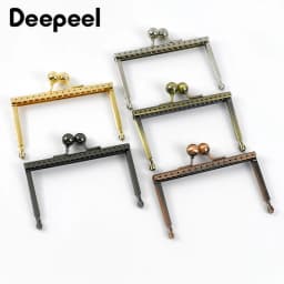 1/2/5Pc Deepeel 10.5cm Metal Embossed Purse Frame Bag Handle for Women Handbag Kiss Clasp Handmade Brackets DIY Bags Accessories