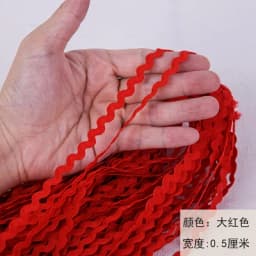 5mm Colorful Curve Wavy Lace Trim S Shaped Lace Ribbon Handmade Costume Hat Curtain Pillow Decorations DIY Sewing Crafts 5-25Y