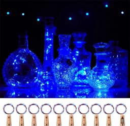 20 LED 10 Packs Wine Bottle Lights Copper Wire Fairy String Light Warm White Bottle Stopper Atmosphere Lamp for Xmas Holiday