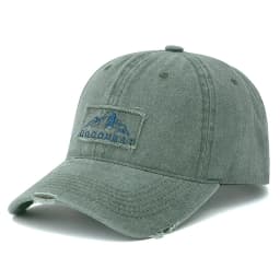 New Style Unisex Washed Cotton Vintage Baseball Cap Mountain Peak Embroidery Outdoor Sports Dad Hat For Men And Women