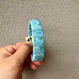 2026 AAA Grade Natural Larimar/Copper Pectolite Bead 10x14mm Bracelet Dominicana Genuine Larimar Gemstone Bangle Woman Wholesale