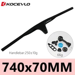 KOCEVLO MTB CARBON Handlebar Negative 17° 50-90MM For Efficient Integrated Handlebar For MTB (XC, Marathon)  740MM