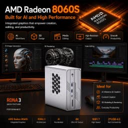MSECORE AI Max+395 Mini PC AMD Radeon 8060S IGPU 126TOPS AI Compute LPDDR5X 10G+2.5G Dual LAN WiFi6E Windows11 8K Gaming Desktop
