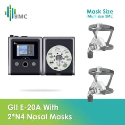 BMC G2S A20 Auto CPAP Machine for Sleep Apnea, Portable Anti Snoring Ventilator with Humidifier & 2 Masks, Medical Grade COPD Th