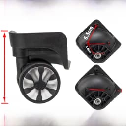 Universal Luggage Wheel Replacement Parts Quiet Universal Spinner Wheels Repair for Suitcase Password Box Shock Absorption