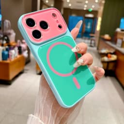 14 Colors Magnetic Case For iPhone 18 17 16 15 14 Pro Max For MagSafe Colorful Crystal Glitter Back Soft Bumper Cover Shockproof