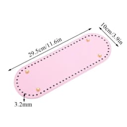 1PC Oval Long Bottom for Knitted Bag PU leather Bag Accessories Handmade Bottom With 64 holes DIY Crochet Bag Bottom