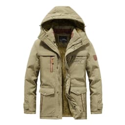 Winter Men's Parkas Cotton-padded Jacket Men Extra Warmth Extra Fat Medium Long Multi-pocket Cotton-padded Jacket Winter Coats