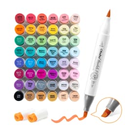 Ohuhu Honolulu S 48 Colors Marker Pen Set Alcohol Art Markers Red Dot Design Dual Tips Sketching Drawing School Art Supplies