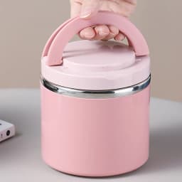630ml Lunch Box Food Containers Stainless Steel Large Capacity Snack pink Box Container for Outing Camping Traveling