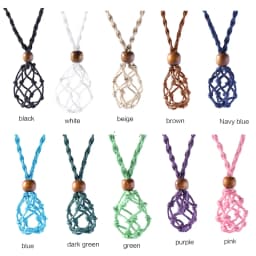 Lucky Stone Storage Rope Bag DIY Necklace Cord Empty Meditation Stone Holder Net Rope Ornament Cord Jewelry Making Accessories
