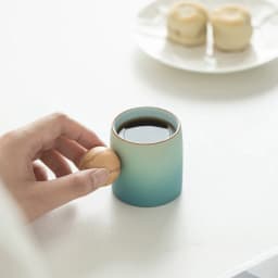 New Chinese Style Coarse Pottery Insulated Espresso Cup Wooden Ball Handle Professional Barista Used Black Coffee Mug Cafe Shot