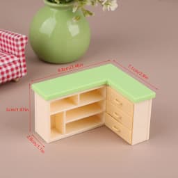 1/6 1/12 Dollhouse Miniature Bookcase Storage Rack Mini Wood Cherry Display Shelf Cabinet Cupboard Doll House Furniture Model