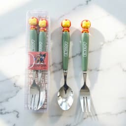 2026 NEW Cool Hero Cutlery Captain Cartoon Fork Spoon Set Storage Box Tableware Birthday Christmas Gift For Fans Theme Party