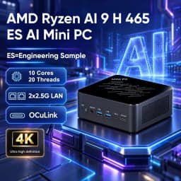 Topton Gaming Computer Mini PC AMD Ryzen AI 9 H 465 ES HX 370 ES OCuLink USB4 2x2.5G LAN Desktop Office Mini PC Windows 11 WiFi6