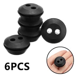 6Pcs Tank Fuel Seal Grommets Replacement Rubber Grommet 2-Hole Fuel Tank Strong Sealing Grommet For Garden Trimmer Brush Cutters
