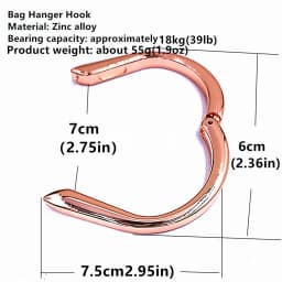 SongLong Bag Hanger Hook Bag Hanger for Desk Purse Hook for Table & Clips for Hanging Stylish Purse Holder Storage Hook