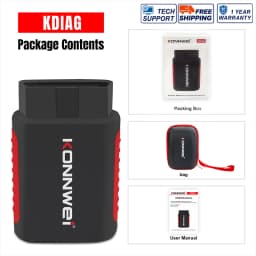 2026 KONNWEI KDIAG Car Obd2 Bluetooth All System Diagnostic Tool Read Erase Codes EPB DPF Oil Reset SRS SAS TPMS Sensor Scanner