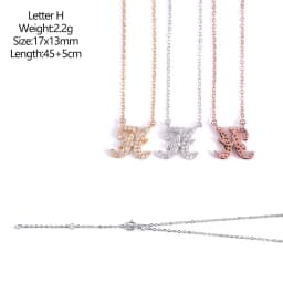 925 Sterling Silver D VVS1 Diamond Full Moissanite Pendant Necklace for Women Letter Sparkling Moissanite Jewelry