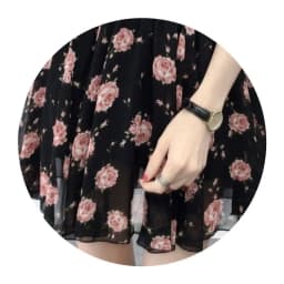 Summer 2026 Korean Style  Floral Chiffon High Waist Elastic Slimming Skirt Pants Half Body Cute Style Casual Print Skirt