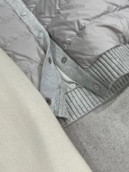 2026Fall/Winter Women's Cashmere-Knit Hooded Down Coat