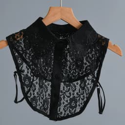Female Lace Detachable Collar Vintage Solid Fake Collar Lapel Blouse Top Adjustable Women Clothes Ladies False Collar