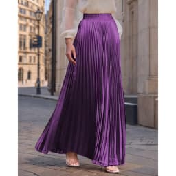 2026 New Spring Summer For Women 22 Solid Colors Midi Flowing Draped Large Hem Long High Waist Pleated Skirt Sweet Elegant
