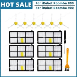 Compatible For iRobot Roomba 800 900 Series 860 865 866 870 880 885 890 960 980 990 Replacement Parts Main Side Brush Filter