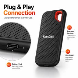 2TB External Hard Drive Portable SSD High Speed Hard Disk Solid State Drive USB-C Original Storage Device for Laptop/Phone/Mac