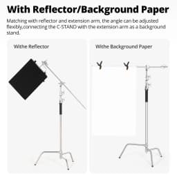 Heavy Duty Grip Head 1.6cm 16mm C Stand Mounting Adapter Metal Holder Photography for Light Stand Extension Boom Arm Reflector