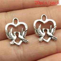 Bulk Charms For Jewelry Making Kit Pendant Diy Jewelry Accessories Hollow Dove Of Peace Charms