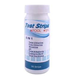 50 Pcs/Bottle 6 In 1 Multipurpose Chlorine PH Test Strips SPA Swimming Pool Water Tester Paper