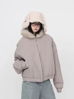 American Retro Jacket Faux Fur Hooded Longe Sleeve Women Casual Pure Color Vintage Sweatshirt Aesthetics Parkas Autumn Clothing