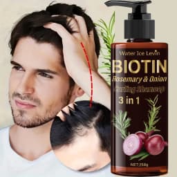 Biotin Shampoo 3-in-1, Moisturizing and Rich in Onion Extract Foam, Hydrates and Adds Shine for 72 Hours, Gently Massages and Cleanses for Hair That Is Fluffy and Smooth